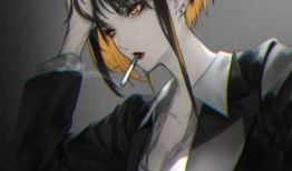 动漫女抽烟,迷离烟圈中的青春演绎